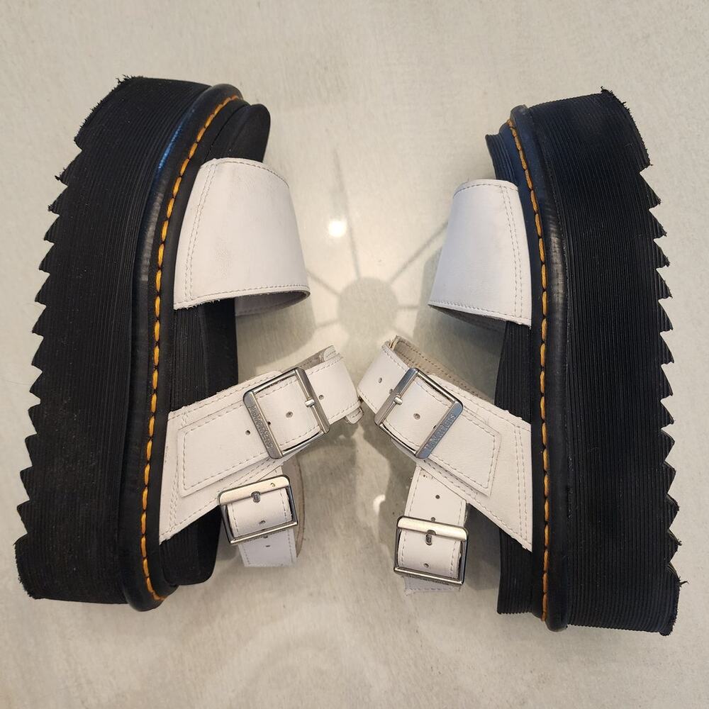 Dr. Martens White and Black Platform Sandals - Picture 3 of 9